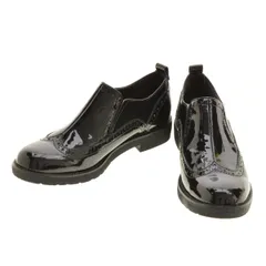 【ing】エナメル ウィングチップ スリッポンシューズ