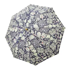 【Coupole】CC-52054 日傘 リバティプリント 晴雨兼用 UVカット YOSHIE-NVY バンブーハンドル傘