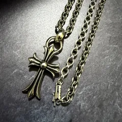 【超重厚47g】CHクロス ネックレス ペーパーチェーン 60cm 刻印有 ロング