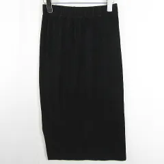 アズールバイマウジー AZUL by moussy コーデュロイ ロング スカート スリット コットン S ブラック kz11023