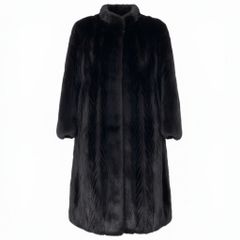 21a24 EMBA エンバ 希少デザイン ダークミンク 丈110cm 超ロングコート