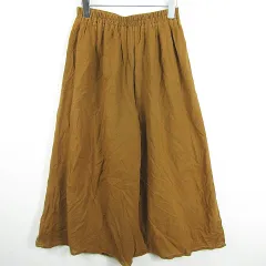 アースミュージック&エコロジー EARTH MUSIC & ECOLOGY ワイド パンツ 綿 F ブラウン kz11141