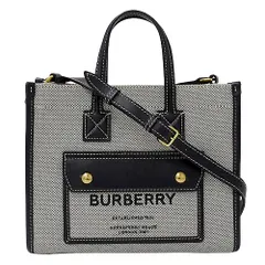 バーバリー BURBERRY バッグ レディース ブランド トートバッグ ショルダーバッグ ミニ フレヤトート キャンバス ブラック 黒 ミニバッグ おしゃれ 【中古】
