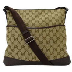 グッチ GUCCI バッグ レディース メンズ ブランド ショルダーバッグ GGキャンバス ブラウン ベージュ 145857 斜め掛け おしゃれ 【中古】