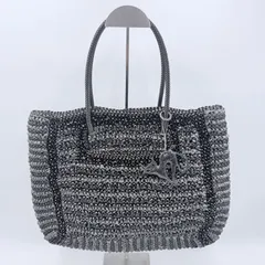 ANTEPRIMA（アンテプリマ） ワイヤーバッグ トートバッグ グレー系 リング金具チャーム付き