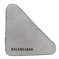 バレンシアガ BALENCIAGA バッグ レディース ブランド クラッチバッグ セカンドバッグ レザー トライアングル クラッチバッグ シルバー 476976 手持ち おしゃれ 煌びやか ラメ パーティーバッグ 【中古】