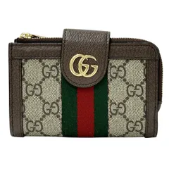 グッチ GUCCI 財布 レディース ブランド オフィディア 二つ折り財布 PVC ブラウン 725662 シェリーライン GGスプリーム GGマーモント GGロゴ 【中古】