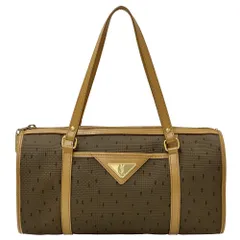 イヴ・サンローラン YVES SAINT LAURENT バッグ レディース ブランド ハンドバッグ  PVC ブラウン ラウンド ミニボストン おしゃれ かわいい 【中古】