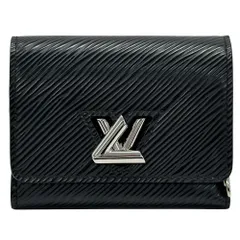 ルイ・ヴィトン LOUIS VUITTON 財布 エピ レディース ブランド 三つ折り財布 エピレザー ポルトフォイユ・ツイストコンパクト ノワール M63322 ブラック シルバー金具 コンパクトウォレット ミニ財布 かわいい おしゃれ 【中古】