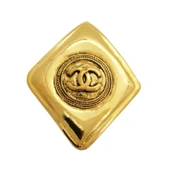 【6jab0197】シャネル ブローチ ヴィンテージ ココマーク 菱形 GPメッキ ゴールド【中古】レディース