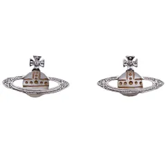 ヴィヴィアン・ウエストウッド Vivienne Westwood ピアス レディース メンズ ブランド オーブ シルバー シルバー ラインストーン シンプル 【中古】