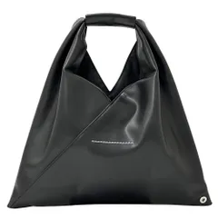 メゾン マルジェラ Maison Margiela バッグ レディース メンズ ブランド MM6 エムエムシックス ハンドバッグ レザー ジャパニーズバッグ ブラック トートバッグ ミニトート 三角トート おしゃれ シンプル 【中古】