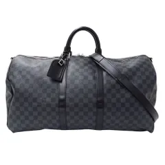 ルイ・ヴィトン LOUIS VUITTON バッグ メンズ ブランド ボストンバッグ ダミエグラフィットキャンバス キーポル・バンドリエール55 ブラック N41413 トラベルバッグ 大きめ 大容量 旅行 おでかけ おしゃれ 【中古】