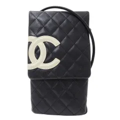 シャネル CHANEL バッグ レディース ブランド ショルダーバッグ カンボン レザー ブラック シルバー金具 斜めがけ ポシェット ミニバッグ おしゃれ ロゴ 【中古】
