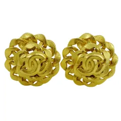 シャネル CHANEL イヤリング レディース ブランド GP ココマーク ゴールド 96P 両耳用 ヴィンテージ アクセサリー【中古】