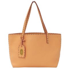 フェンディ FENDI バッグ レディース ブランド ハンドバッグ トートバッグ セレリア レザー ベージュ 8BH099 ポーチ付き ミニバッグ 小さめ おしゃれ 【中古】