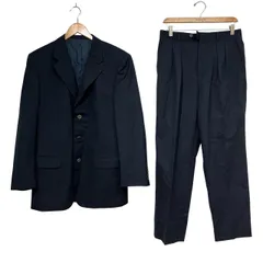 ポールスミス PAUL SMITH スーツ セットアップ フォーマル テーラードジャケット スラックス パンツ 3B シングル 総裏地 2 タック L 紺 ネイビー ■MET1