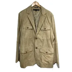 トミーヒルフィガー TOMMY HILFIGER テーラードジャケット ブレザー スエード 山羊革 シングル 2B M ベージュ 113-611208-620 ■MET1