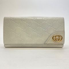 GUCCI グッチ 長財布 グッチシマ Wホック アイボリー 箱付き - メルカリ
