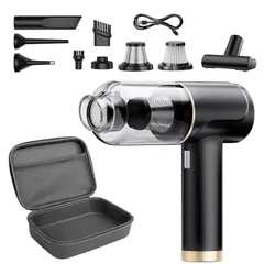 ハンディクリーナー 多機能 【2種吸引モード＆ダストセンサーライト付き】Dantee 38000Pa 強力吸引力 車用掃除機 コードレス 吹き飛ぶ/吸い込む/空気入れ/空気抜き ハンディ掃除機 低噪音?策 LED照 パワフル 長時間稼働 超軽量乾湿両用 小 1