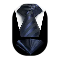 [HISDERN] ビジネス ネクタイ セット メンズ フォーマル ネクタイ 紺 シルク ブランド 紳士 礼服用 入学式 卒業式 プレゼント 高級 HC-04