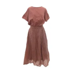 アーバンリサーチ ドアーズ URBAN RESEARCH DOORS ワンピース ロング丈 半袖 one 1 ブラウン ■YHS10 