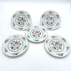 桃山陶器 MOMOYAMA プレート 5枚セット 花柄 金彩 エンボス加工 高級感 洋食器 ケーキ皿 デザート皿 中皿 まとめ売り インテリアトップコレクション 日本製 レトロ アンティーク 華やか 来客 パーティー 食器 made in JAPAN