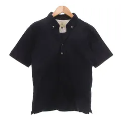 B&Y ユナイテッドアローズ BEAUTY&YOUTH ビューティー&ユース ポロシャツ M 半袖 オープンカラー ボタンダウン コットン 紺 ネイビー /NU ■YHS11