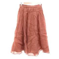 アナトリエ ANATELIER スカート フレア 膝丈 38 M ブラウン ■YHS10