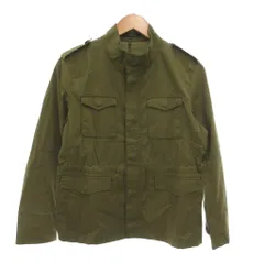 23区 オンワード樫山 ジャケット ミリタリー スタンドカラー エポレット フラップポケット 36 カーキ /NL ■YHS15