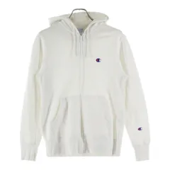 CHAMPION (チャンピオン) フロント刺繍ロコ ジップアップパーカー ホワイト C3-C119
