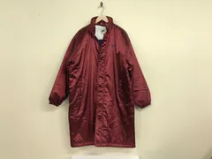 本物ナイキNIKEナイロンジップベンチコートロゴ刺繍中綿ジャケット長袖サーフアメカジスケーターストリートミリタリービジネススーツパーティーモードドレスゴルフメンズ赤ワインレッドM