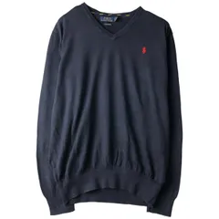 古着 ラルフローレン Ralph Lauren POLO RALPH LAUREN Vネック コットンニットセーター メンズL相当/eaa607670