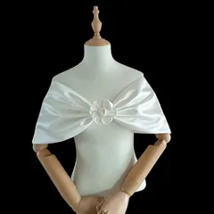 新品未使用 - ローズ柄チュールショール 花嫁ウェディング 腕隠し ドレス ランウェイ 衣装 小ショール パーティー 高級感