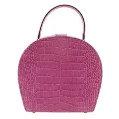 【CELINE】セリーヌ 型押しレザー ピンク レディース ハンドバッグ