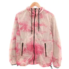 ディーゼル キッズ DIESEL KIDS 美品 ナイロンジャケット パーカー XS ピンク 白 ホワイト タイダイ柄 /YJ ■YHS15