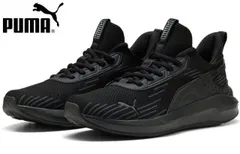 プーマ 311726 PUMA SOFTRIDE ENZO 5 HYPE メンズスニーカー ランニングシューズ 運動靴 紐靴 ユニセックス 男女兼用 ソフトライド エンゾ 靴 08 ブラック/ブラック 黒 25～28cm