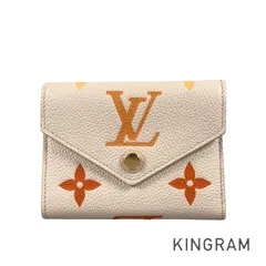 ルイ・ヴィトン LOUIS VUITTON モノグラム アンプラント ポルトフォイユ ヴィクトリーヌ M82202 レザー 三つ折り財布 sh【中古】