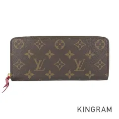 ルイ・ヴィトン LOUIS VUITTON モノグラム ポルトフォイユ クレマンス M60742 PVC 長財布 ラウンドファスナー sh【中古】