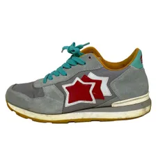 Atlantic STARS(アトランティックスターズ) スニーカー 41 レディース グレー×レッド×マルチ スター レザー