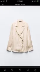 ザラ リンクル サテン シャツ M 新作