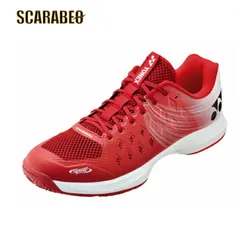 YONEX パワークッション エアラスダッシュ 4GC　SHTAD4GC ヨネックス テニスシューズ クレー・砂入り人工芝コート用 部活 ソフトテニスシューズ 114: ホワイト／レッド 24.5