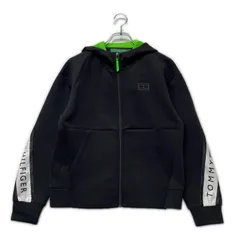 中古 レディース トミーヒルフィガーゴルフ TOMMY HILFIGER GOLF パーカー M 黒 ブラック ダンボール素材