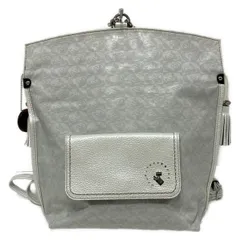 PELLE BORSA(ペレボルサ) リュックサック - ライトグレー×白 巾着型/タッセル レザーのサムネイル