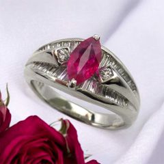 ルビー ダイヤモンドリング K18 7.3g 11号 カード鑑別付 Jewelry Ruby2