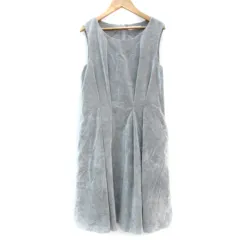 ミスジェイ MISS J ワンピース ひざ丈 ノースリーブ 40 L グレー /YM41