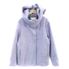 アンディコール un dix cors コート ショート丈 フード付き F パープル 紫 /YM1