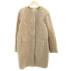 N.Natural Beauty Basic N.ナチュラルビューティーベーシック ノーカラーコート ロング丈 M ライトブラウン 薄茶 /YM1