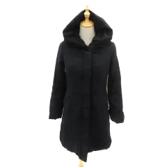 アンタイトル UNTITLED ダウンコート ロング丈 フード付き 0 黒 ブラック /YK23