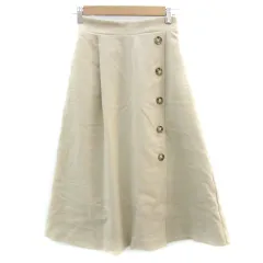 テチチ Te chichi フレアスカート ボタンダウン風スカート ロング丈 S ベージュ /YM16